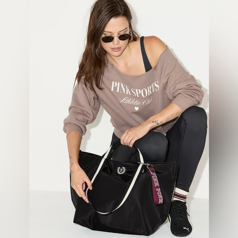 VICTORIA’S SECRET PINK Black Tote Bag. - Picture 3 of 4